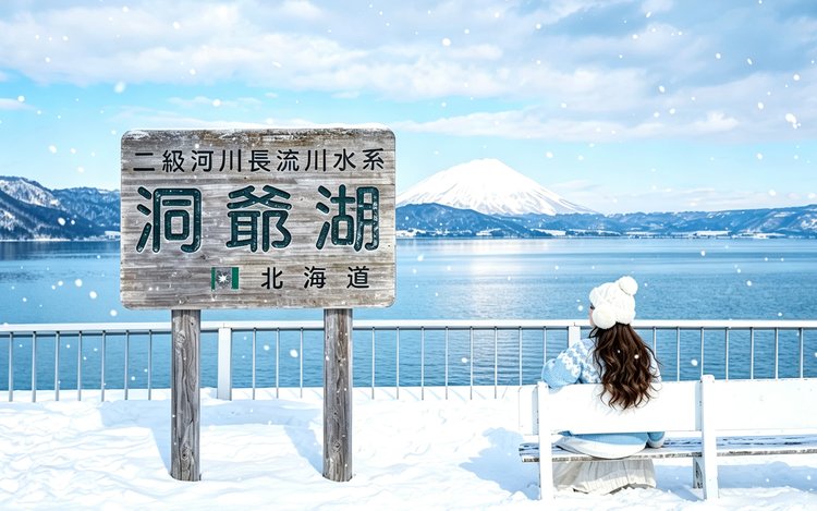 雪湖 北海道登别精选一日游: 洞爷湖・地狱谷・昭和新山・支笏湖点灯(可选雪