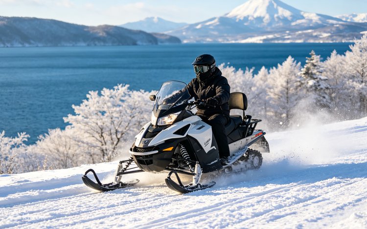 Sapporo Lake Toya & Noboribetsu Hell Valley Snowmobile Day Tour
