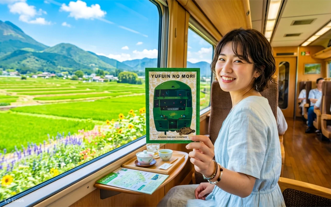 Kyushu Yufuin no Mori Sightseeing Train Day Trip: Yufuin, Umi Jigoku & Dazaifu (from Fukuoka)
