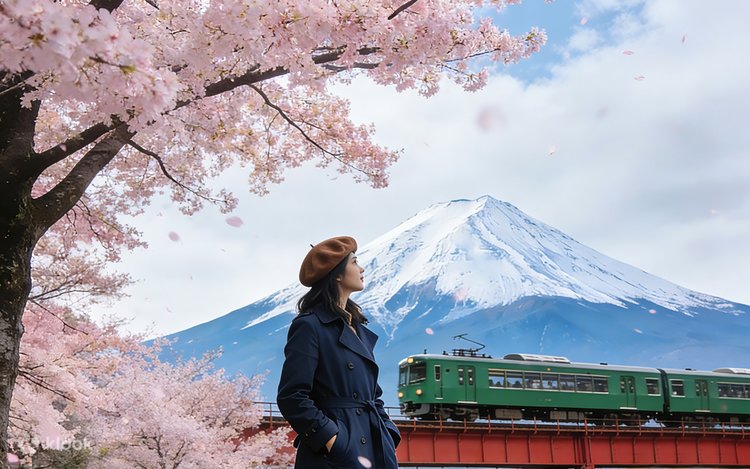 Mount Fuji Autumn Leaves Double Lake Train Experience, Kawaguchiko