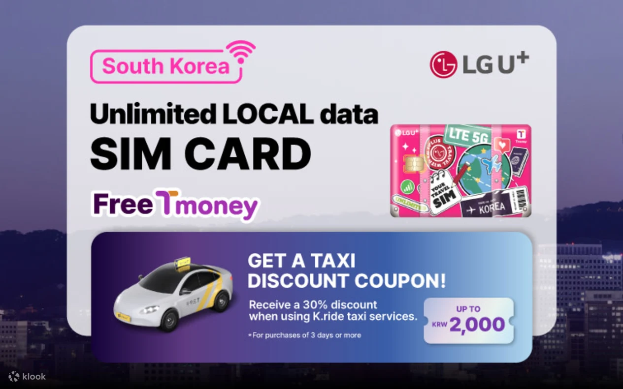 Korea SIM with free T-money