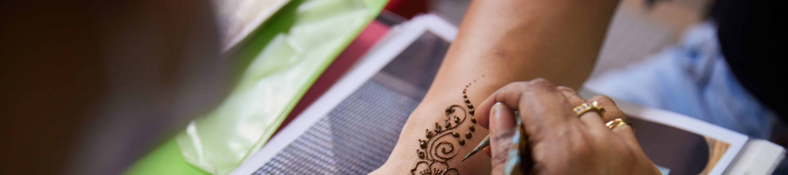 Get your hand henna-ed!