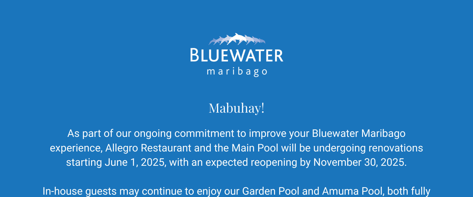 Bluewater Maribago餐飲優惠