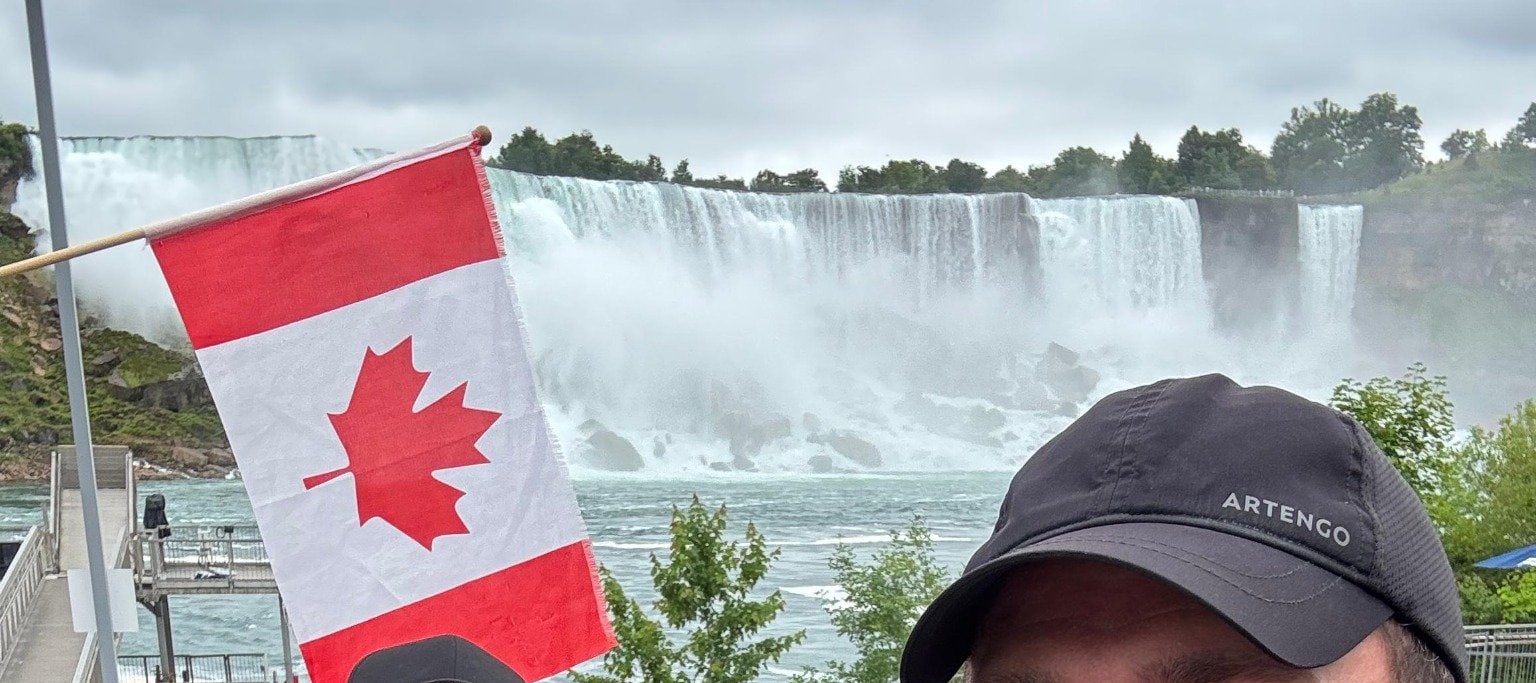 Our Niagara Falls walking tour guides ready to welcome the next group of guests to the promenade.