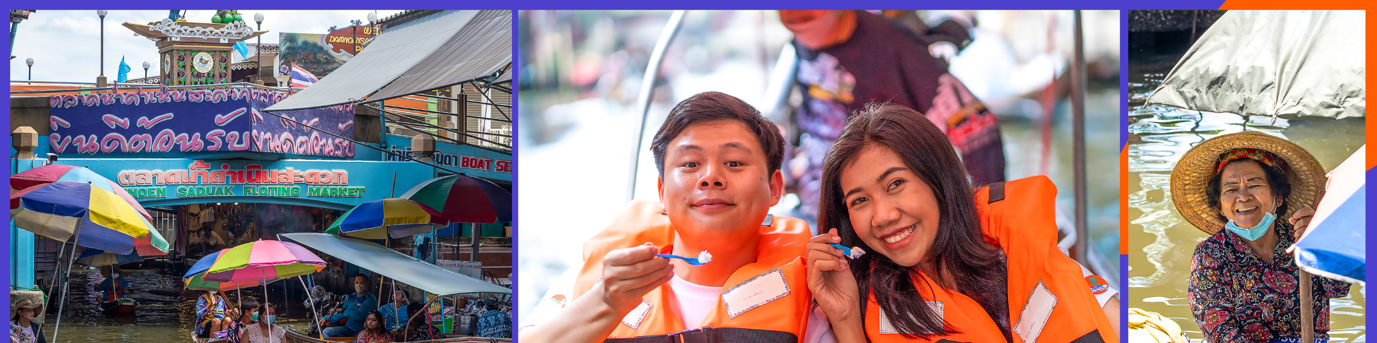 Maeklong railway market & Floating Market
