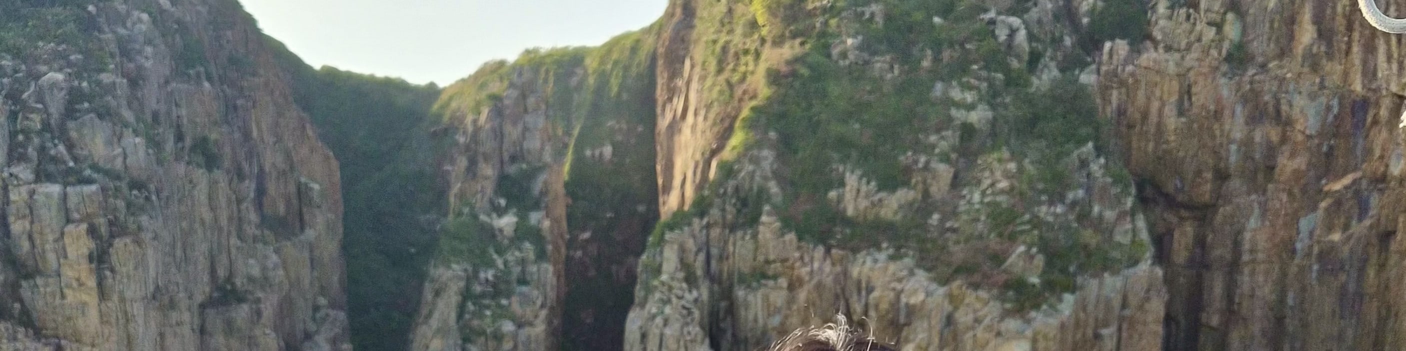 Praying Hand Cliffs, Bluff Island, Hong Kong UNESCO Global Geopark (Yacht Cruise through Four Sea Arches Volcano in Hong Kong)