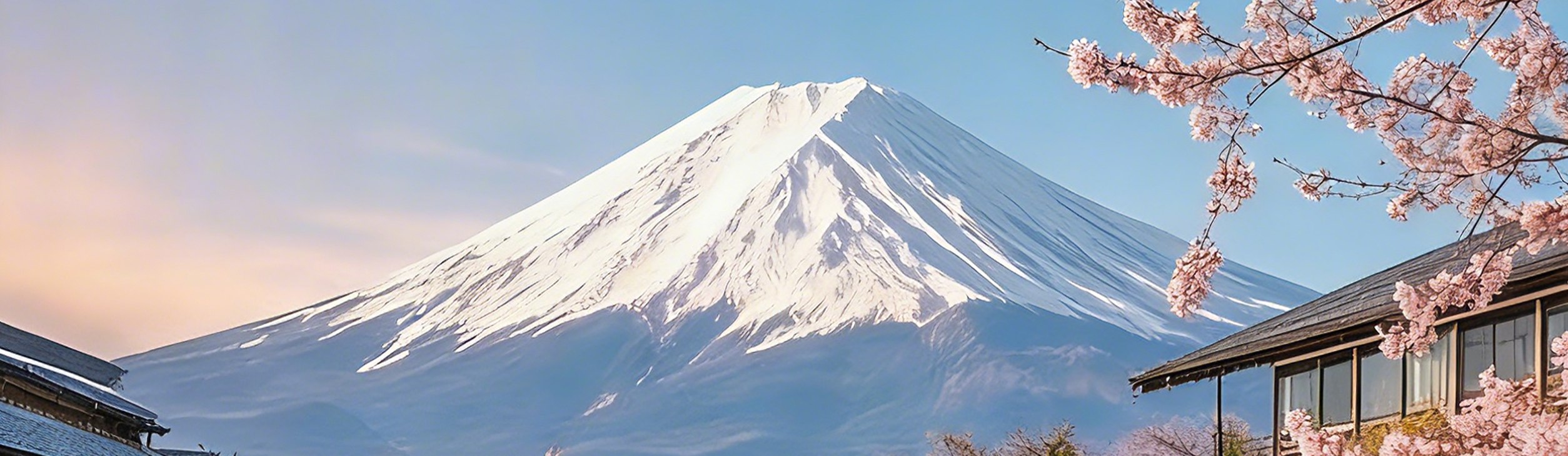 世界文化遺產忍野八海，春天的櫻花宛如仙境~