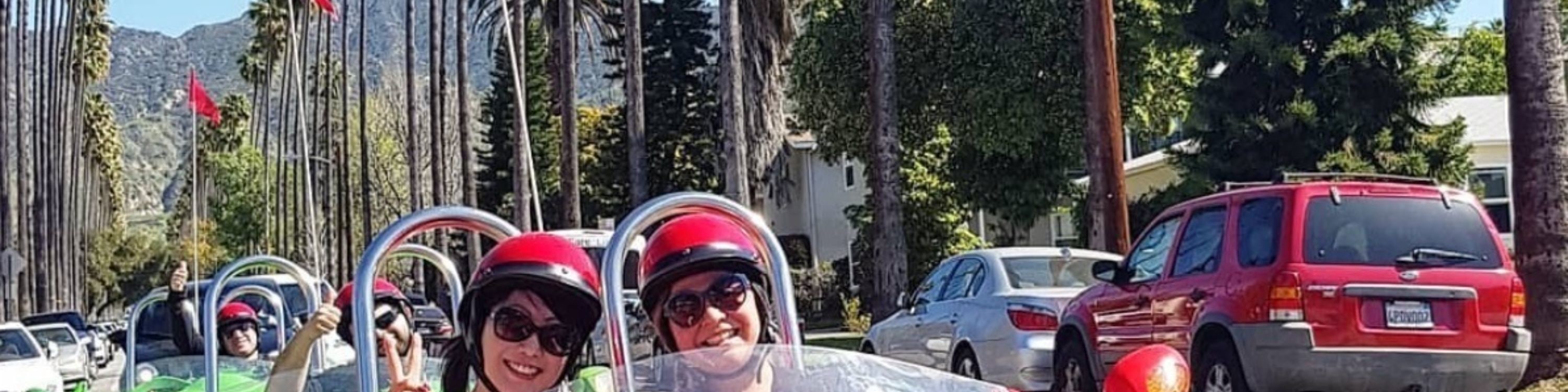 Make unforgettable memories riding with your favorite person in a two-seater scooter car