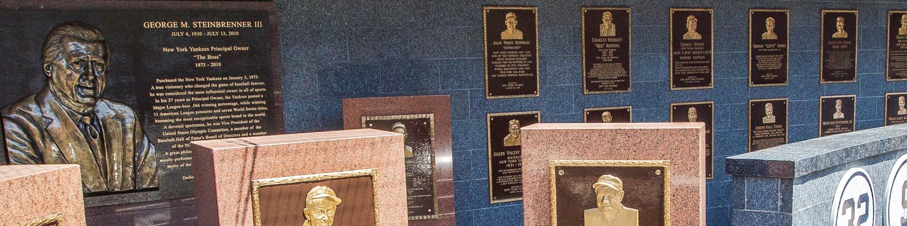 Admire championship memorabilia, trophies, and exhibits in the New York Yankees Museum