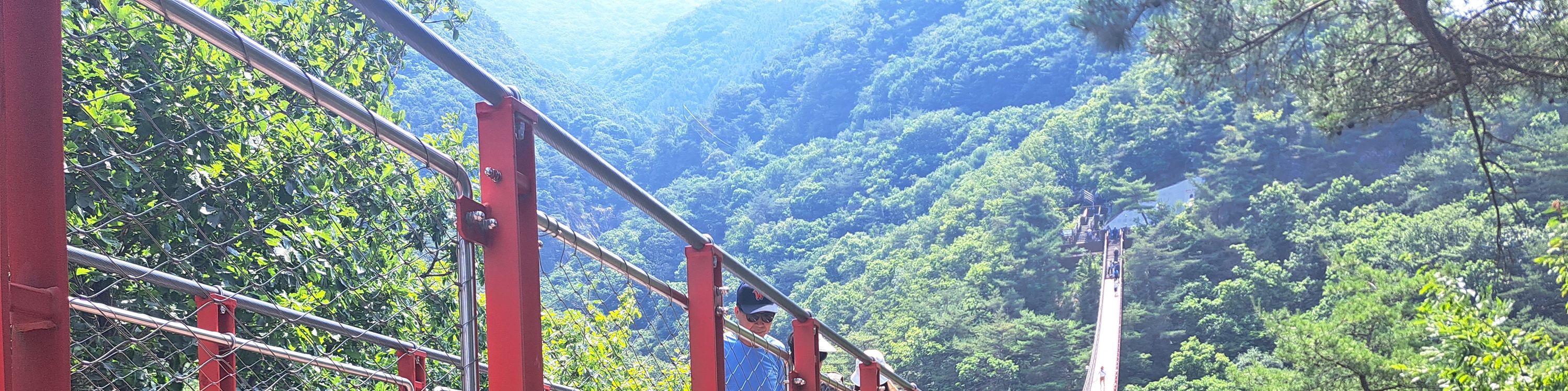 Red Suspension Bridge in Mt. Gamak