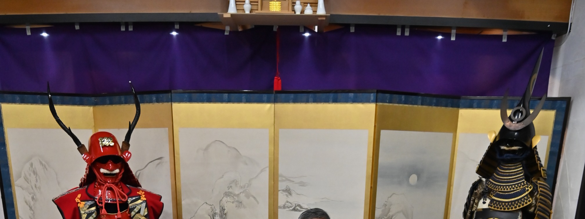 在大阪學習武士道和禪宗的武士書法