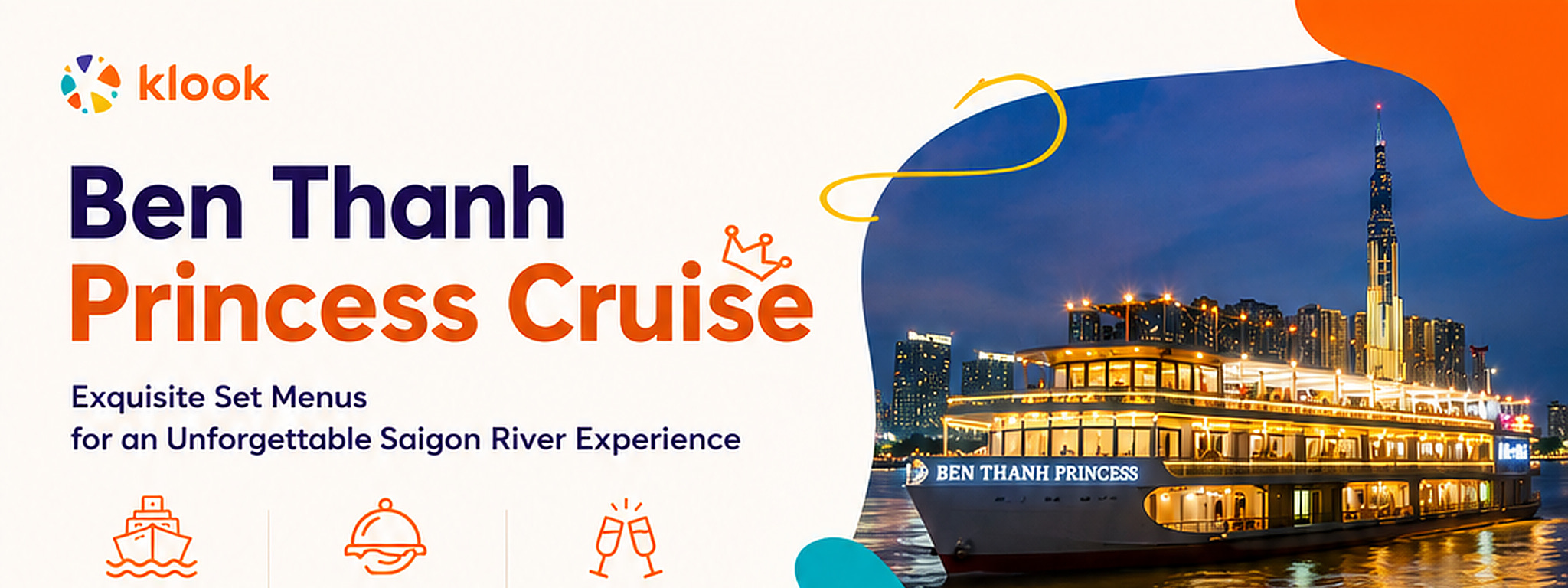 Ben Thanh Princess Luxurious Dining Cruise in Ho Chi Minh City - Thumbnail 3
