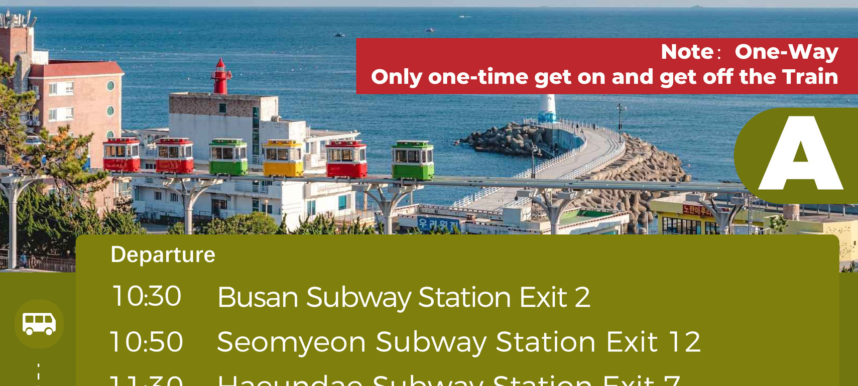 Busan One Day Tour: Gamcheon Culture Village, Haeundae Blueline park