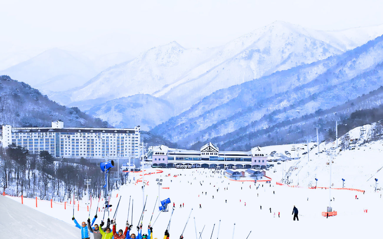 釜山伊甸園山谷滑雪和滑雪板一日遊（含課程選項）