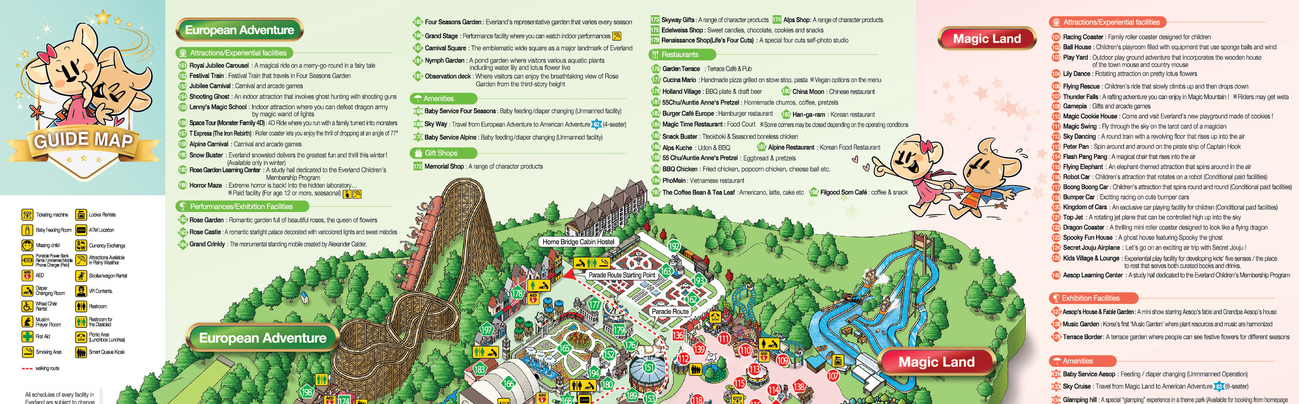 Explore 5 themed zones: Global Fair, American Adventure, Magic Land, European Adventure and Zootopia