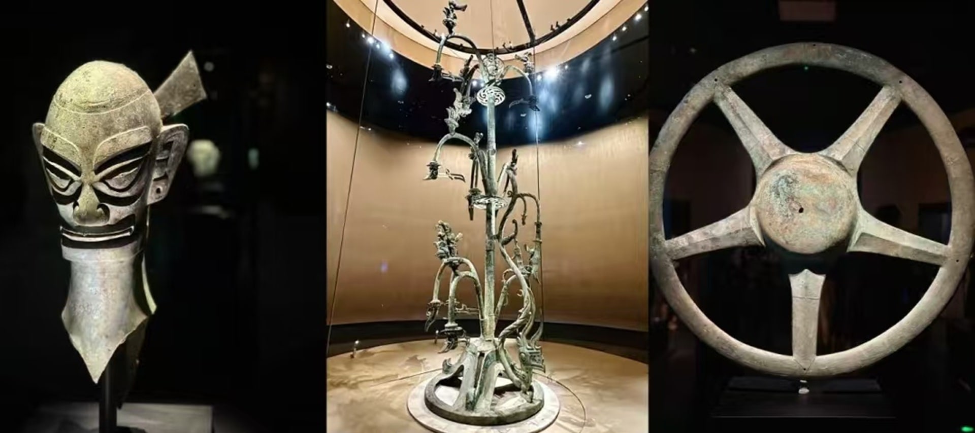 三星堆古遺址位於四川省廣漢市，距今已有5000至3000年曆史，是迄今文化內涵最豐富的古城、古國、古蜀文化遺址。現有保存最完整的東、西、南城牆和月亮灣內城牆