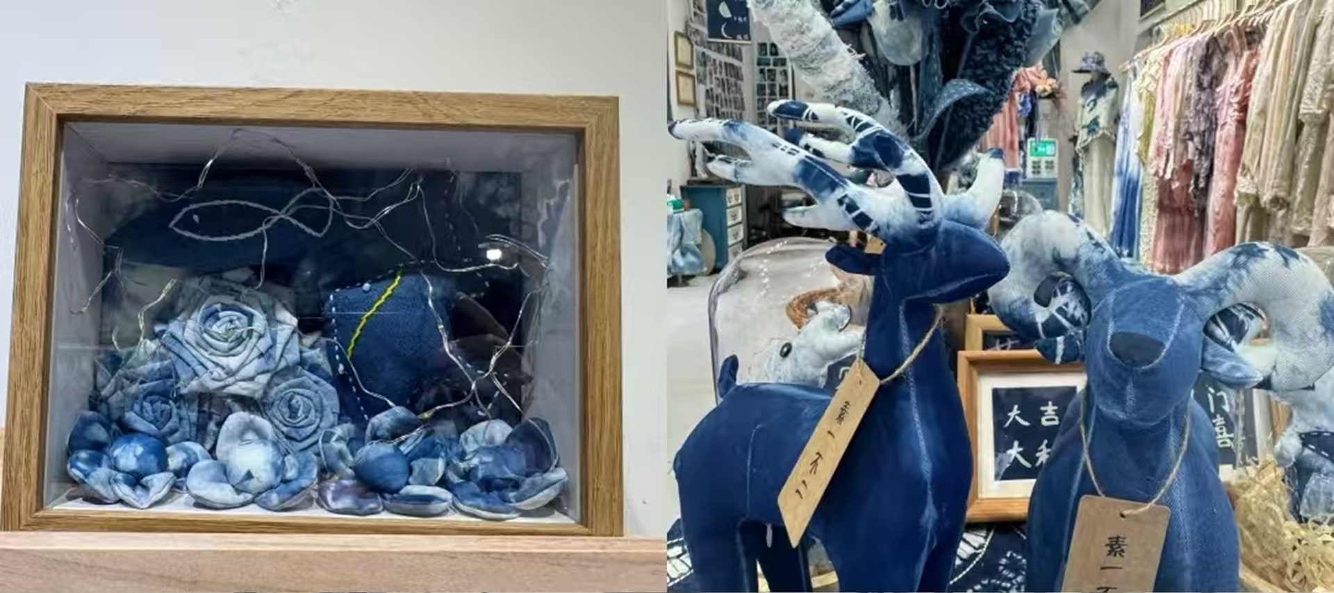 採用植物染液與安全工具，設計卡通紋樣模板（如烏鎮烏篷船、藍印花布娃娃），家長可與孩子合作完成作品，感受 “共同創作” 的溫暖