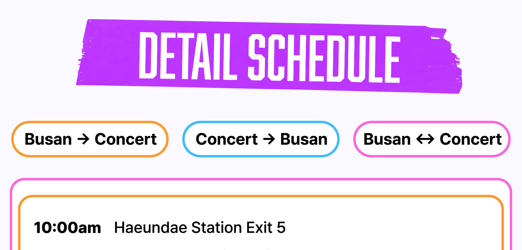 [Busan - Asiad Main Stadium] Concert Shuttle with Luggage Care (One-Way/Round-Trip)