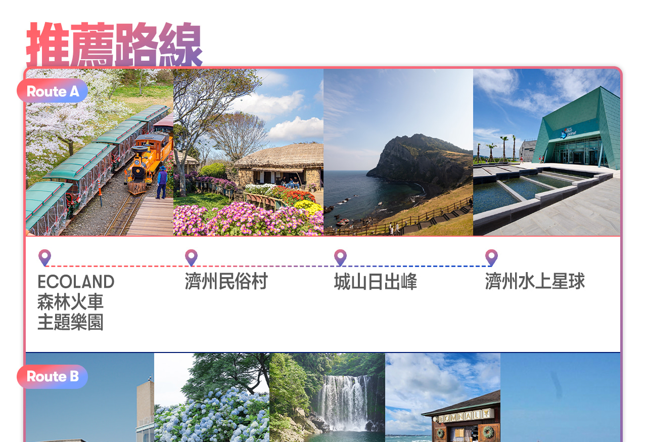 濟州島包車（含司機）前往城山日出峰 / Osulloc茶葉博物館 / 天帝淵瀑布 / 民俗村