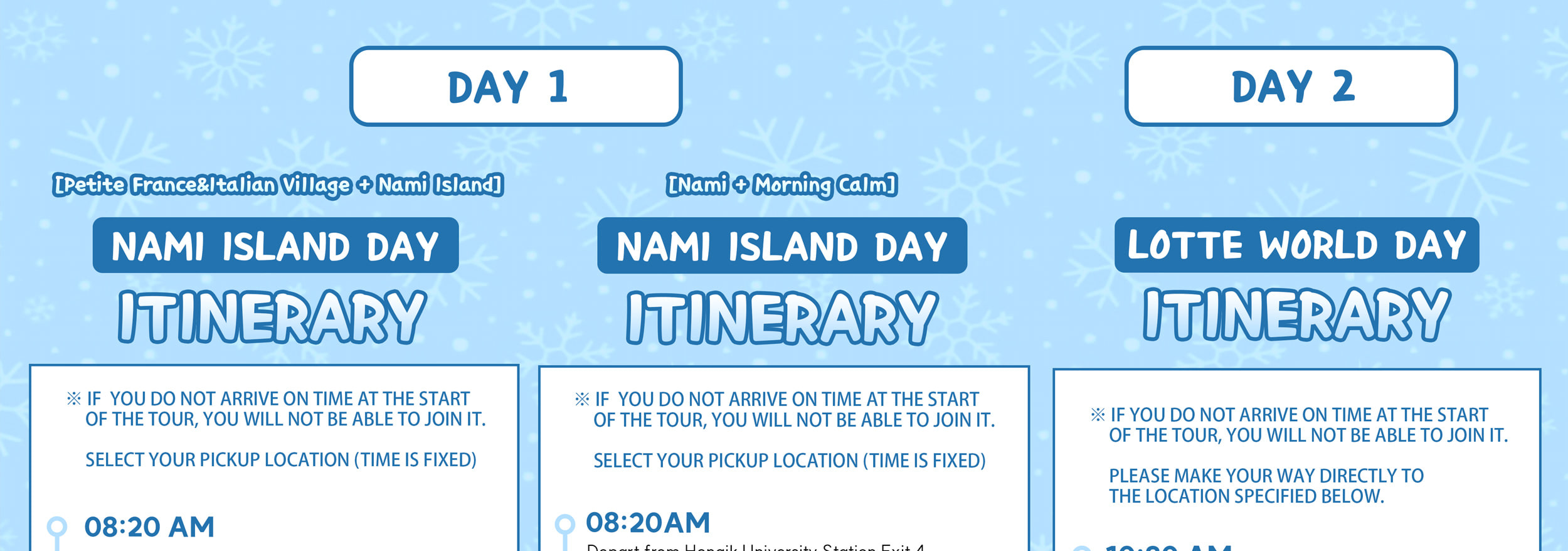 行程會因所選選項而異。請查看詳細行程以避免出現差異!! 行程會因所選選項而異。請查看詳細行程以避免出現差異!!