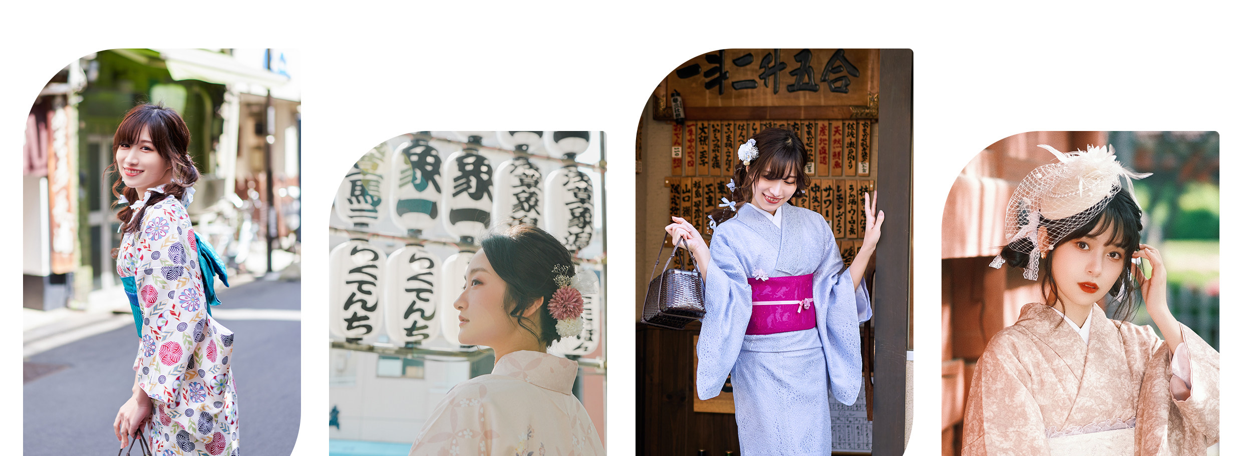 ※圖中 ①男士和服+hakuma套餐屬於高級款式hakama,需+3000日元升級。 ②兒童和服(女孩款)髮型+髮飾屬於高級款式,如有需要可當日付費升級。 ※圖中 ①男士和服+hakuma套餐屬於高級款式hakama,需+3000日元升級。 ②兒童和服(女孩款)髮型+髮飾屬於高級款式,如有需要可當日付費升級。