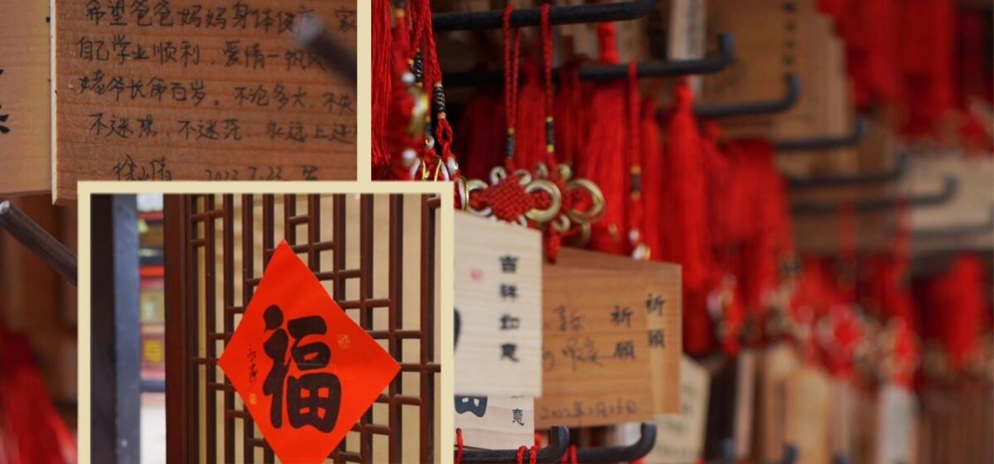 Wandering in the fairy mountain of Emei, praying devoutly in the sound of the ancient temple bell, wishing the years to be gentle, smooth and healthy forever