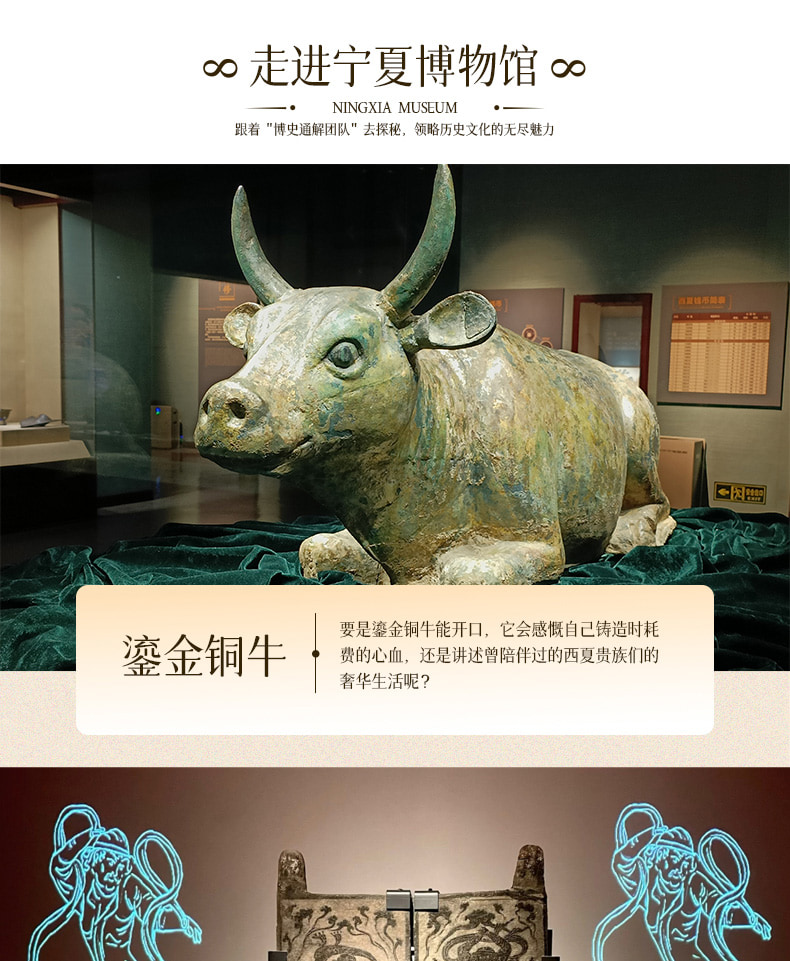 博史通解·寧夏博物館/西夏陵/賀蘭山岩畫·專業老師精講·沉浸式人文體驗 無線耳麥·2-10人團