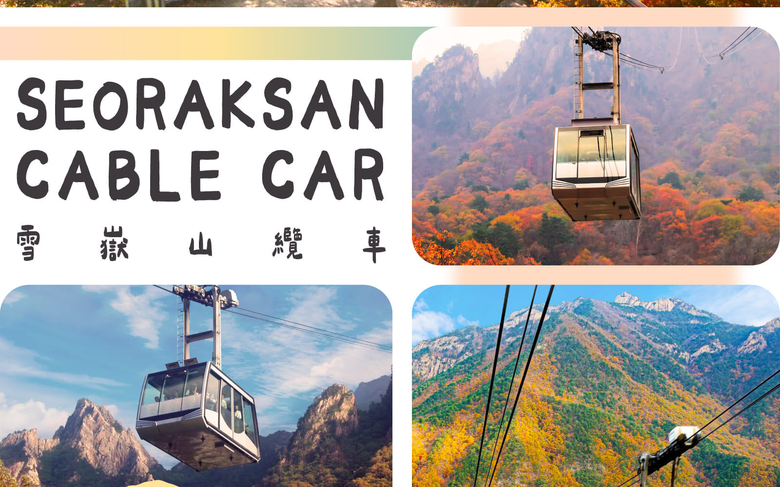 Mt. Seoraksan Cable Car x Sokcho One day Tour (from Seoul) 