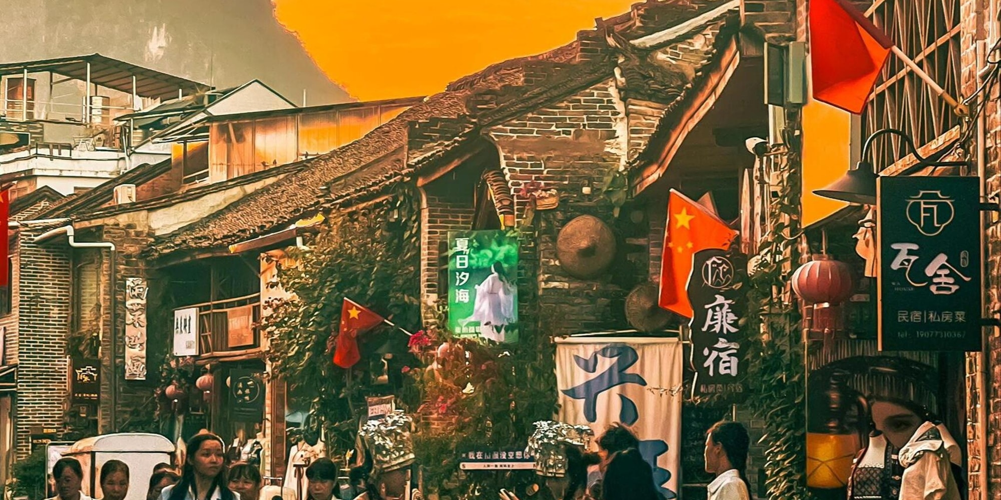 廣西桂林山水秘境5日遊（2-8人團+龍脊+古東瀑布+象鼻山+日月雙塔+遇龍河竹筏+興坪古鎮+灕江+十里畫廊+下午茶+篝火晚會+桂林往返）