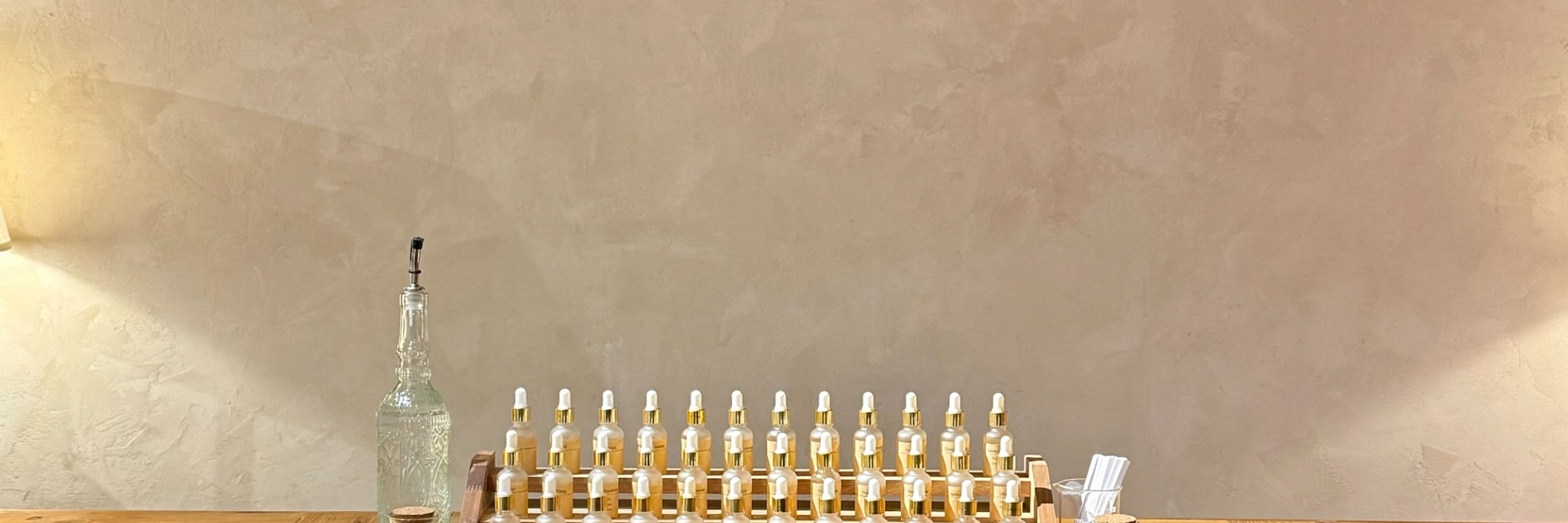 Each guest creates their perfume using a carefully prepared, private kit for a calm and focused experience.