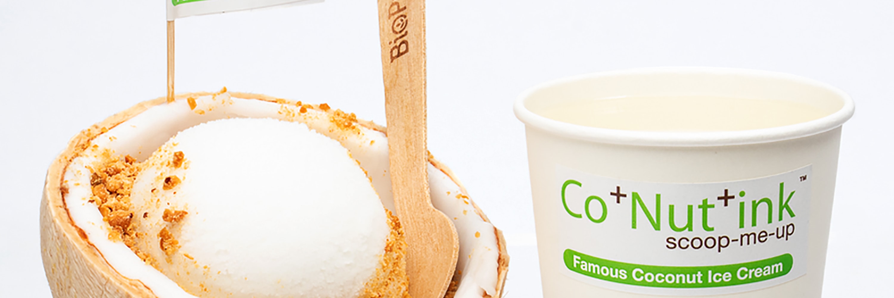 Nuts for coconuts? Try the 100% vegan and award-winning Co+Nut+Ink for velvety thick coconut ice cream with a whole range of toppings! Comes with refreshing and sweet coconut water for free!