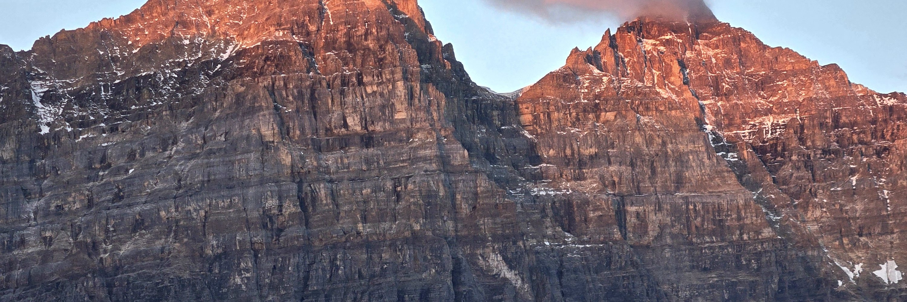 Sunrise at Moraine Lake and Lake Louise from Canmore/Banff