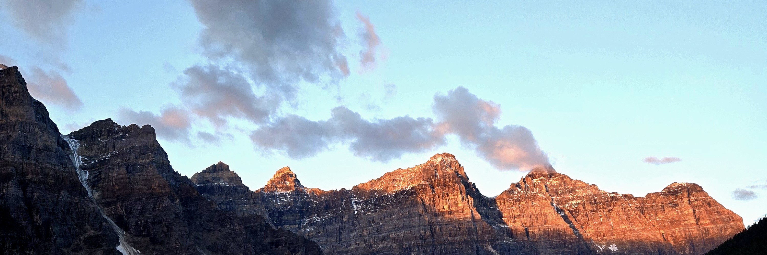 Sunrise at Moraine Lake and Lake Louise from Canmore/Banff