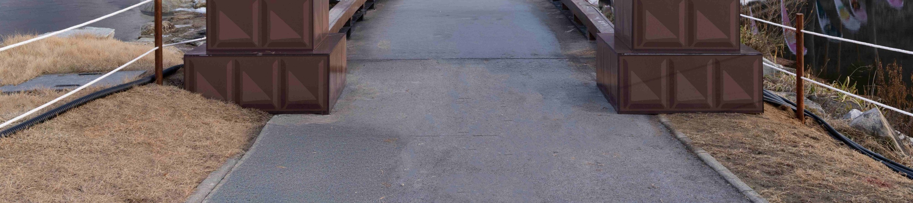 橡樹谷跑跑薑餅人甜蜜樂園大門——以巧克力為主題的冬季家庭嘉年華入口。 橡樹谷跑跑薑餅人甜蜜樂園大門——以巧克力為主題的冬季家庭嘉年華入口。