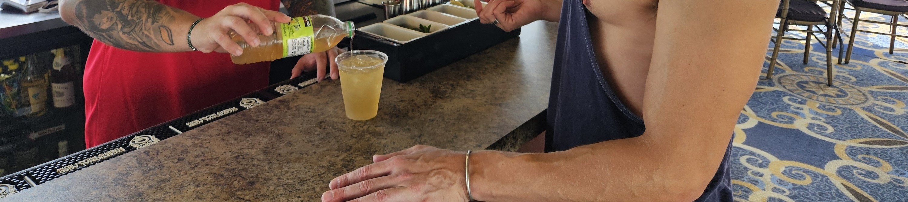 Enjoy a cold drink in hand while basking in Miami's warm, ocean breeze