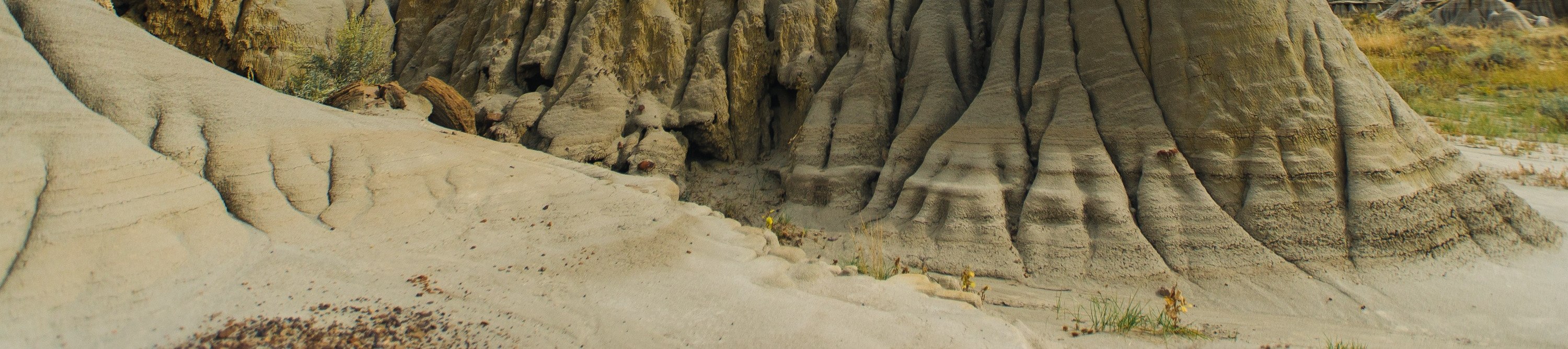 Drumheller 不祥之物是國際公認的艾伯塔荒地標誌。由來自馬蹄峽谷地層的沙子和粘土組成，堅固、堅固的頂石保護著較軟的底層底部，形成其獨特的蘑菇狀形狀。