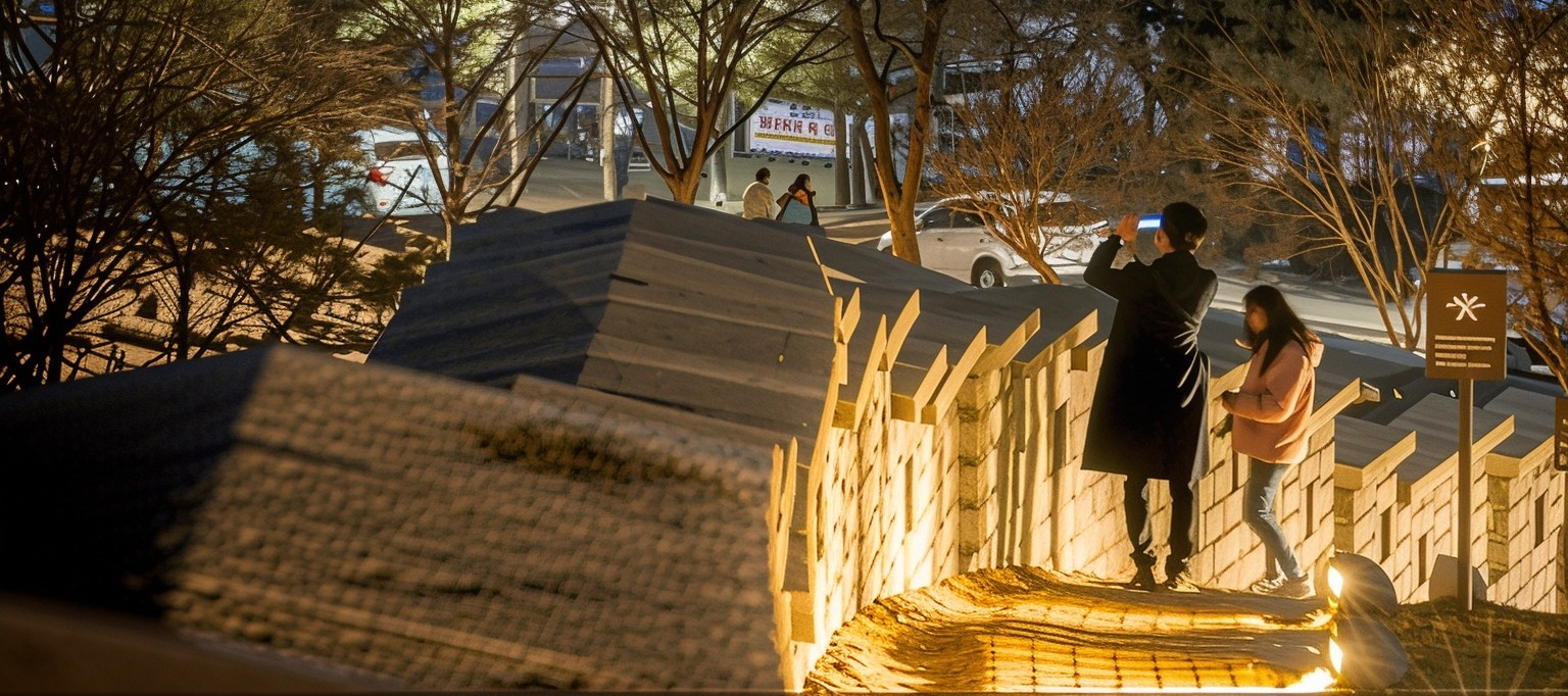 跟著《K-Pop Demon Hunters》的腳步，感受首爾夜晚的脈動！走訪劇中場景，品味《K-Pop Demon Hunters》裡的首爾風情。

在**駱山公園 (Naksan Park)**，Rumi和Jinu曾在此俯瞰**首爾 (Seoul)**夜景，享受自由奔放的時光，這個場景也出現在《K-Pop Demon Hunters》中喔！