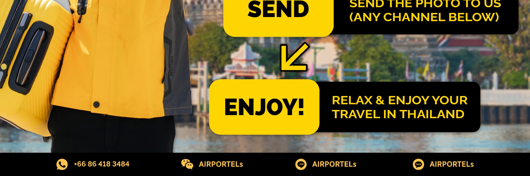 AIRPORTELs 讓您輕鬆旅行的 4 個簡單步驟：「託運、拍照、寄送、享受」