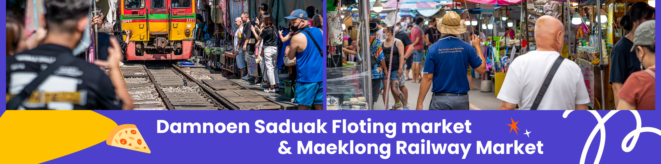 Maeklong railway market & Floating Market