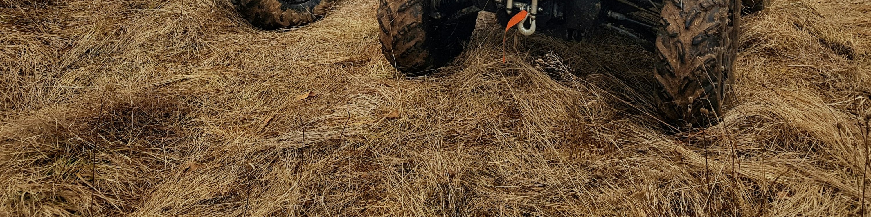 Close-up of the ATV’s powerful engine, built for tackling the Rockies’ rough and varied terrain