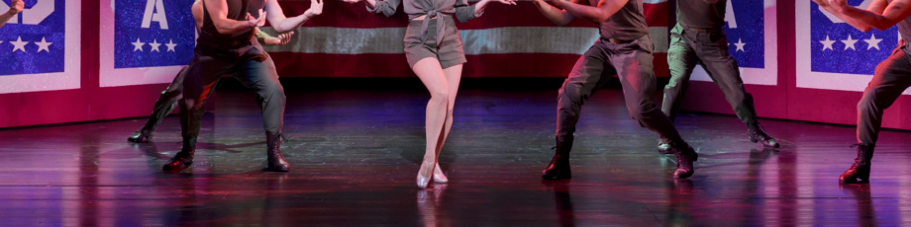 Iconic costumes and bold choreography bring the fictional musical Bombshell to thrilling life