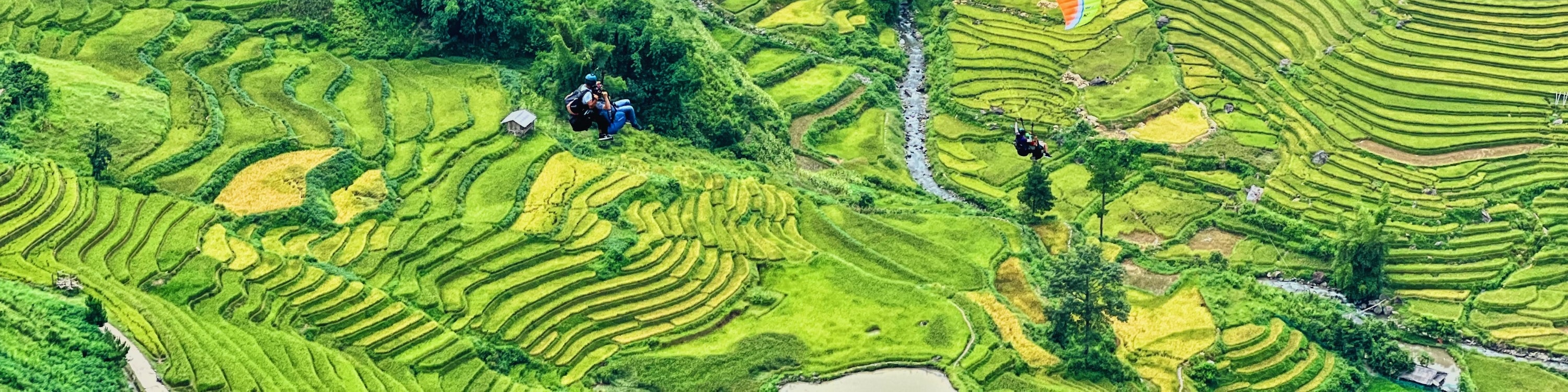 越南木江界（Mu Cang Chai）滑翔傘風景區飛行體驗