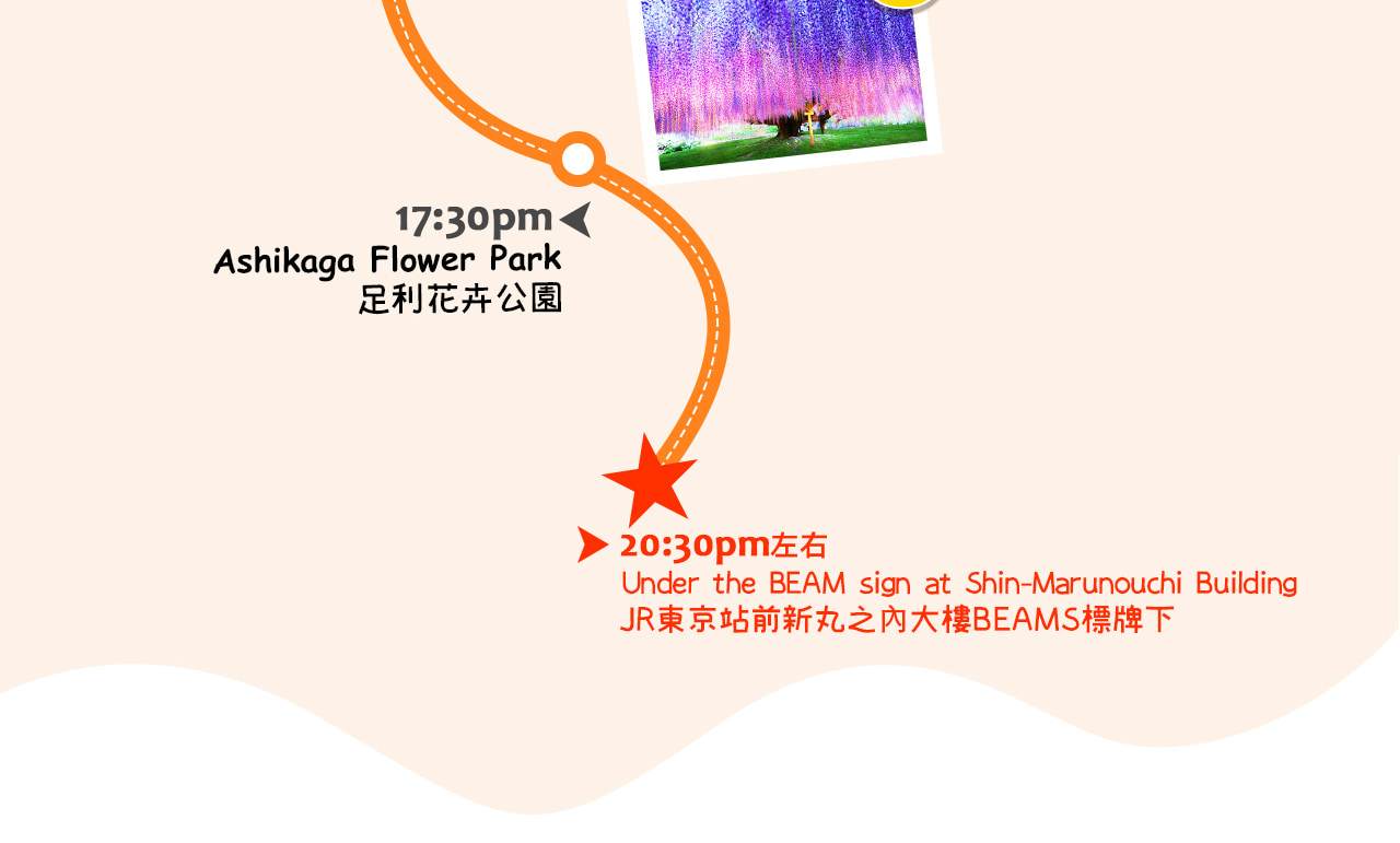 一圖看懂:春賞粉蝶、海畔鳥居、夜觀紫藤,一天沉浸關東最夢幻的花海與海景行程。 一圖看懂:春賞粉蝶、海畔鳥居、夜觀紫藤,一天沉浸關東最夢幻的花海與海景行程。