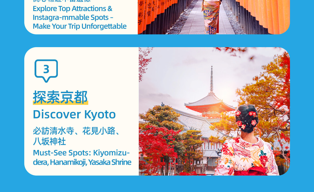 活動亮點,一天遊覽京都&奈良兩地熱門景點 活動亮點,一天遊覽京都&奈良兩地熱門景點