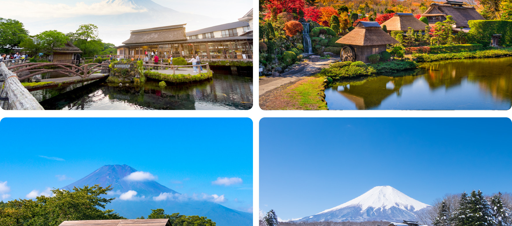 富士山 & 箱根精華遊: 山中湖/忍野八海/新倉山淺間公園/大石公園/羅森打卡/大涌谷/大淵笹場/雕刻之森美術館 (中/英/韓語導遊)