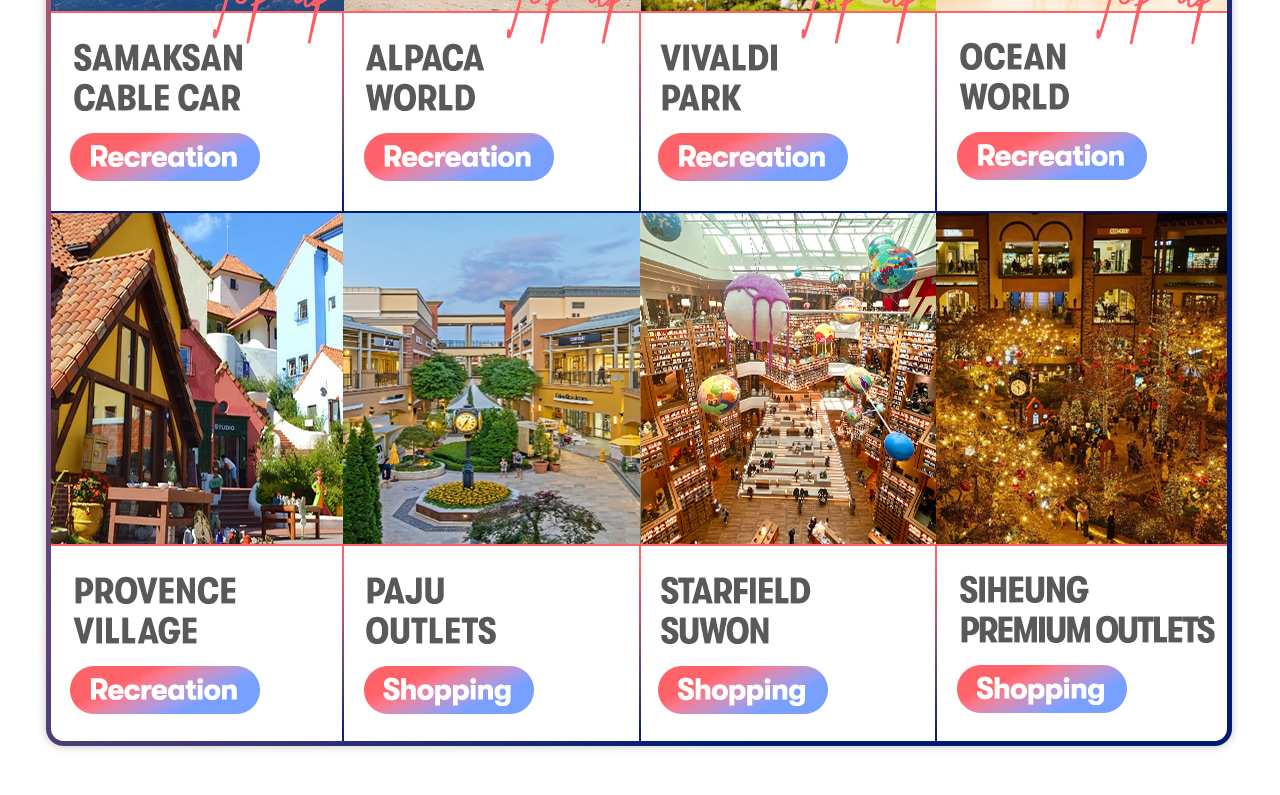 Seoul Car Rental with Driver to Seoul City/Everland/Nami Island/Alpaca World/Gangchon Rail Park