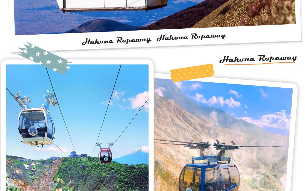箱根空中纜車從早雲山緩緩升至大涌谷,全程俯瞰火山地貌與蘆之湖美景,盡享高空觀景樂趣。 箱根空中纜車從早雲山緩緩升至大涌谷,全程俯瞰火山地貌與蘆之湖美景,盡享高空觀景樂趣。