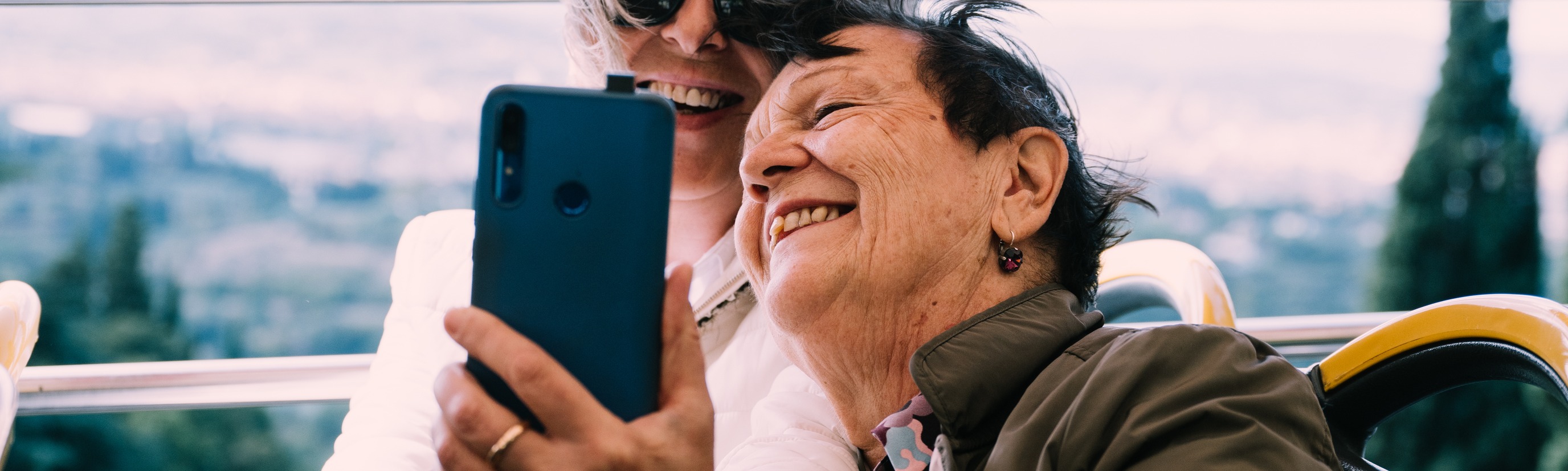 Women looking at a phone