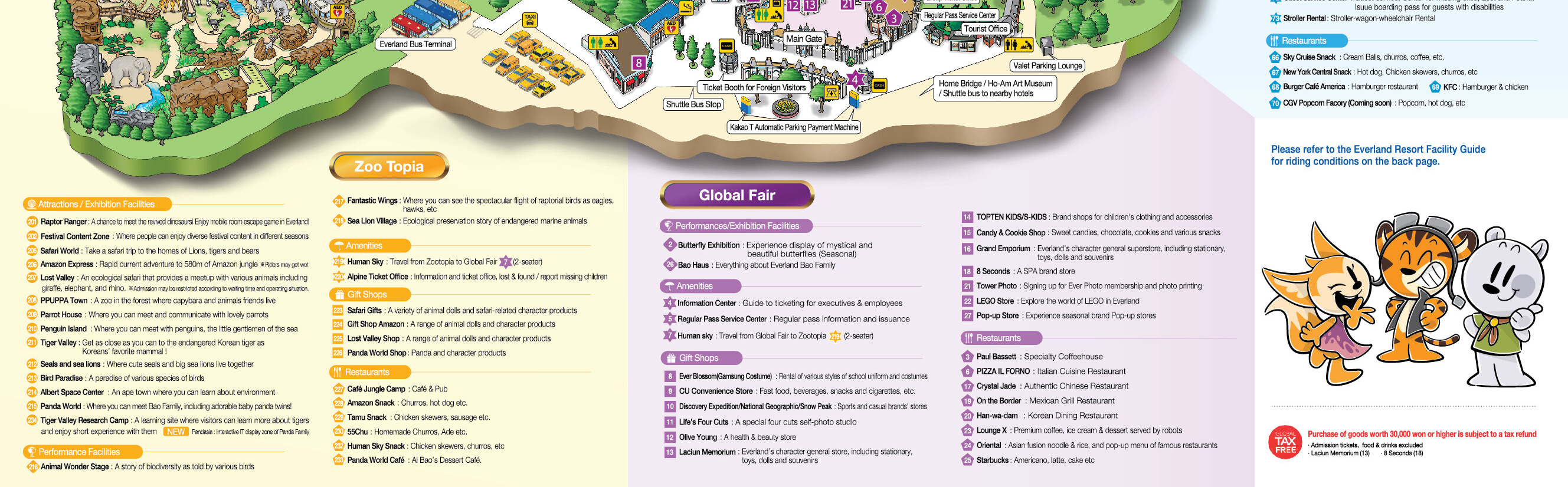 Explore 5 themed zones: Global Fair, American Adventure, Magic Land, European Adventure and Zootopia