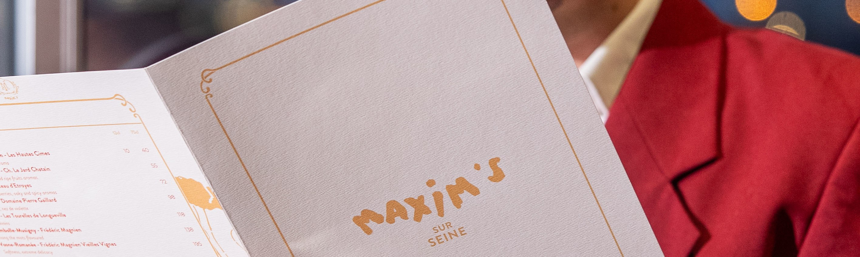 瀏覽 Maxim's sur Seine 獨家菜單，準備開啟一場精緻難忘的用餐之旅。